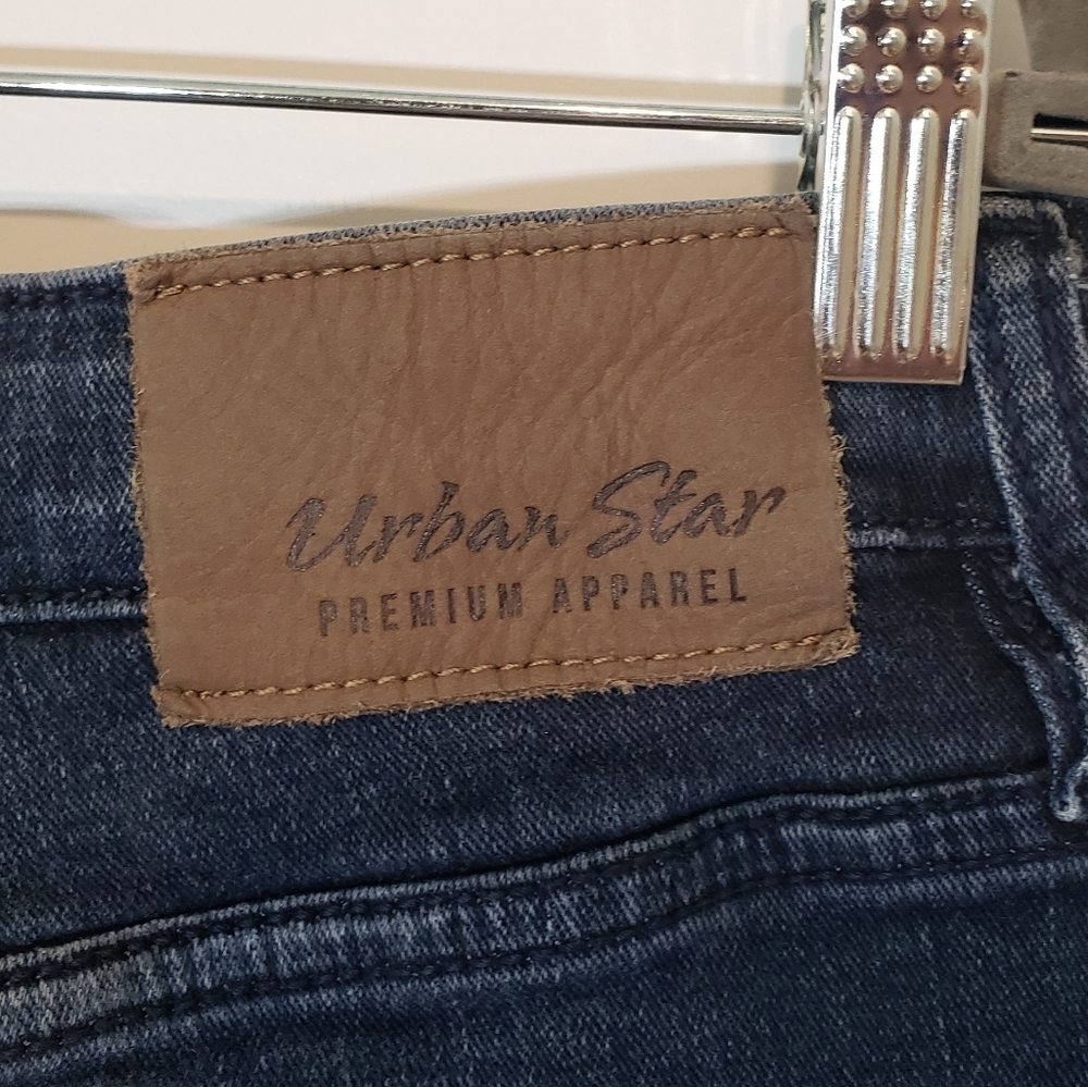 Urban Star Estilo Denim Blue Jeans Hi Rise Stretch Darkwash Size 36 X 30 - Picture 11 of 14
